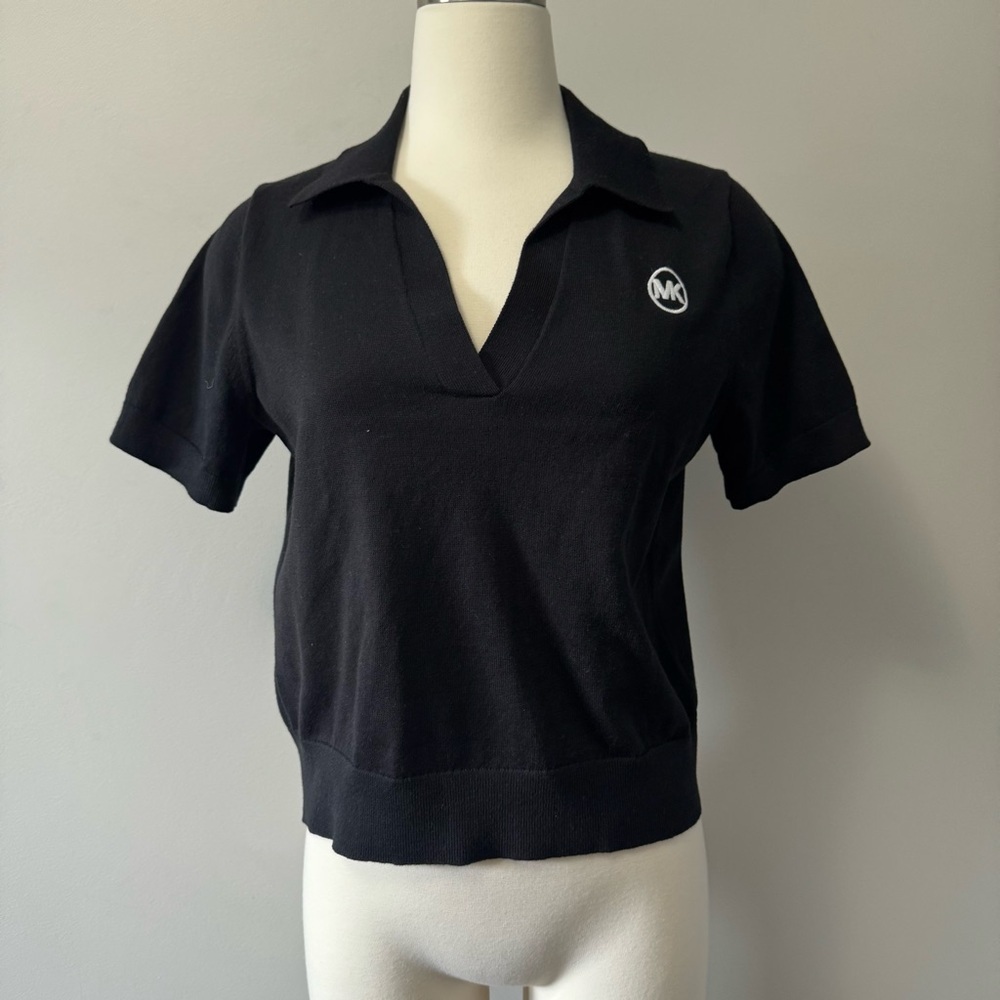 Michael Kors Black Short Sleeve Top